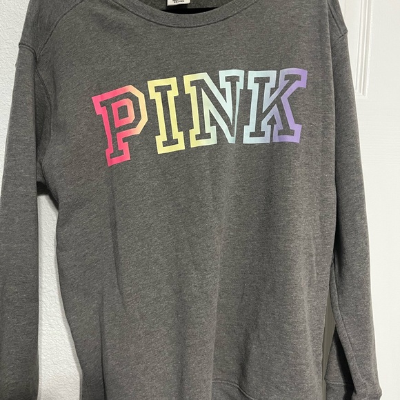 PINK Victoria's Secret Gray Sweatshirt and Pants - Picture 1 of 2